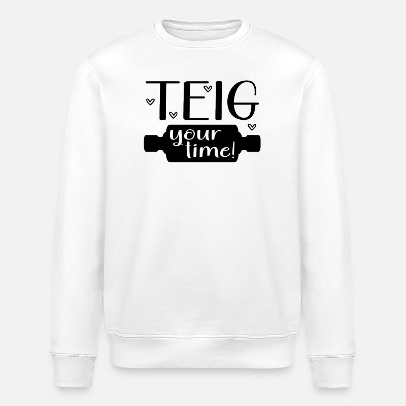 Pasta Roll Baking Time - Stanley/Stella ROLLER Unisex Organic Sweatshirt - white
