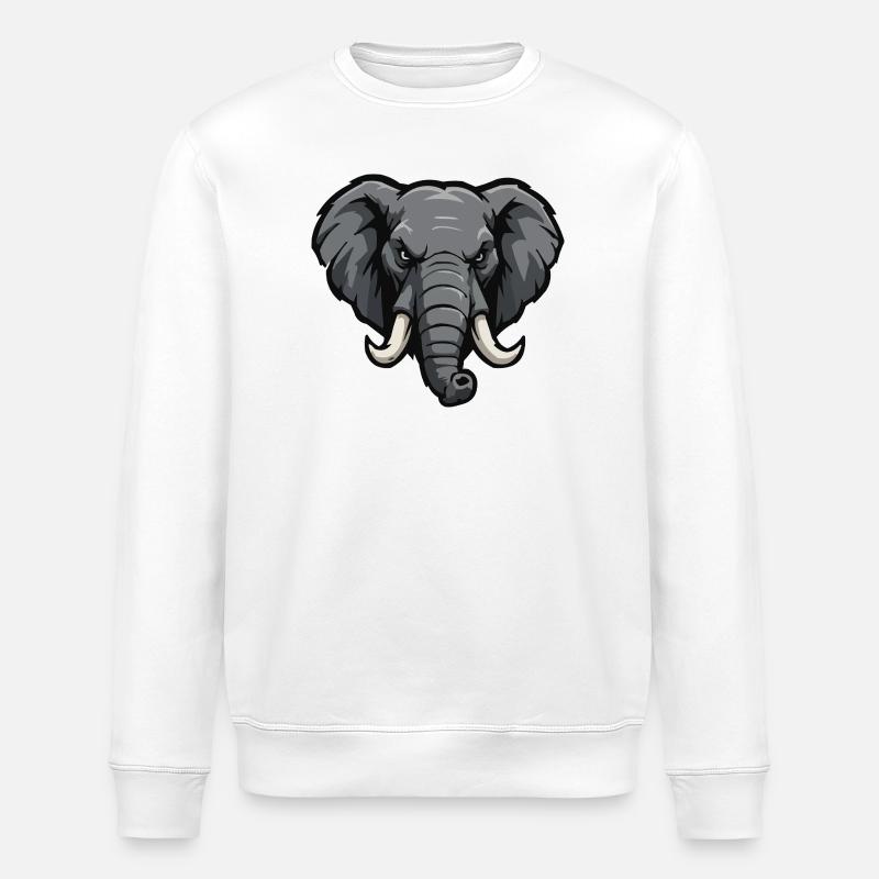 Dessin animé Elephant Esports - Sweat bio ROLLER Stanley/Stella Unisexe - blanc
