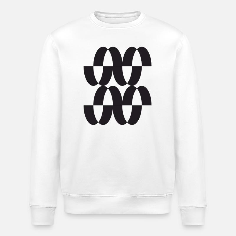 Motif d’orbite entrelacé - Sweat bio ROLLER Stanley/Stella Unisexe - blanc