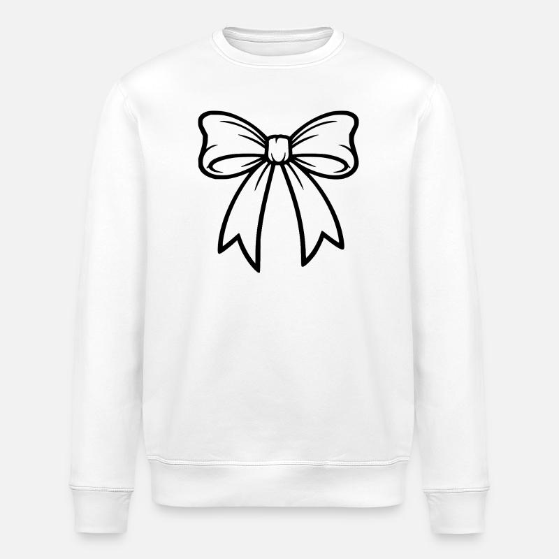 Bow Silhouette Art - Stanley/Stella ROLLER Unisex Organic Sweatshirt - white