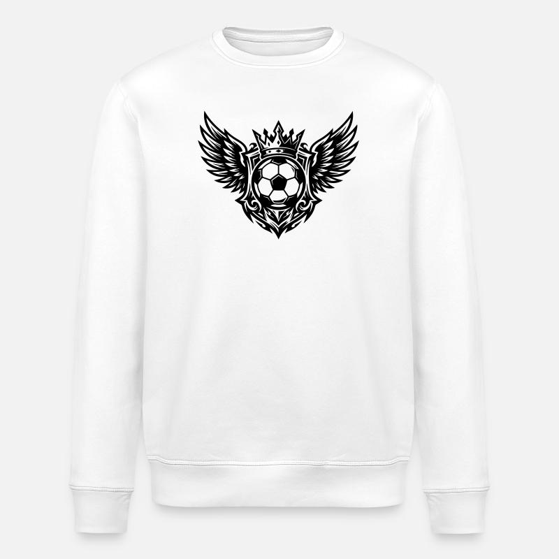 Fussball Wappen Krone Royal - Stanley/Stella Unisex Bio-Sweatshirt ROLLER - Weiß