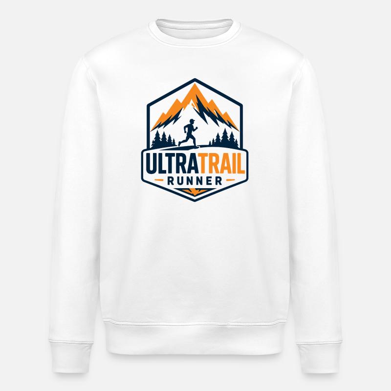 Ultra Trail Runner - Stanley/Stella ROLLER Unisex Organic Sweatshirt - white