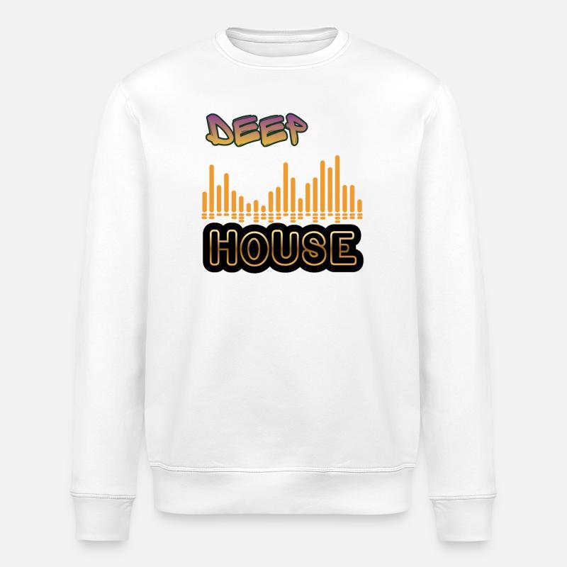 Deep House. - Stanley/Stella ROLLER Unisex Organic Sweatshirt - white