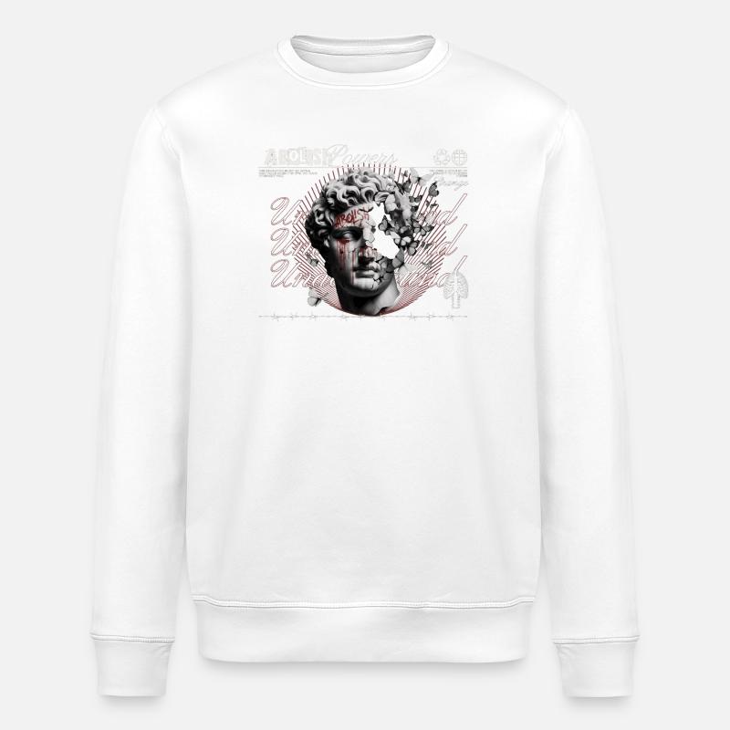 Abolir Power Head Collage - Sweat bio ROLLER Stanley/Stella Unisexe - blanc