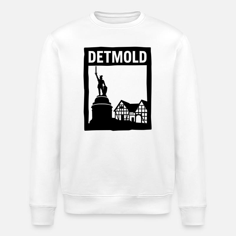detmold wahrzeichen siilhouette - Stanley/Stella Unisex Bio-Sweatshirt ROLLER - Weiß