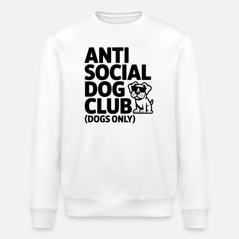 Club antisocial des chiens - Sweat bio ROLLER Stanley/Stella Unisexe - blanc