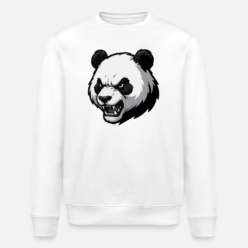 Imprimer vectoriel Angry Panda - Sweat bio ROLLER Stanley/Stella Unisexe - blanc