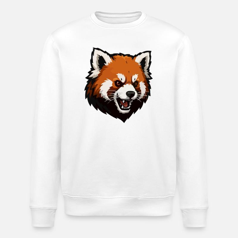 Aggressiver Fuchs - Stanley/Stella Unisex Bio-Sweatshirt ROLLER - Weiß
