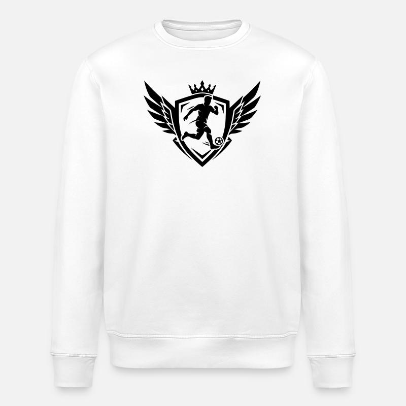 Fussballer Wappen Fussball - Stanley/Stella Unisex Bio-Sweatshirt ROLLER - Weiß