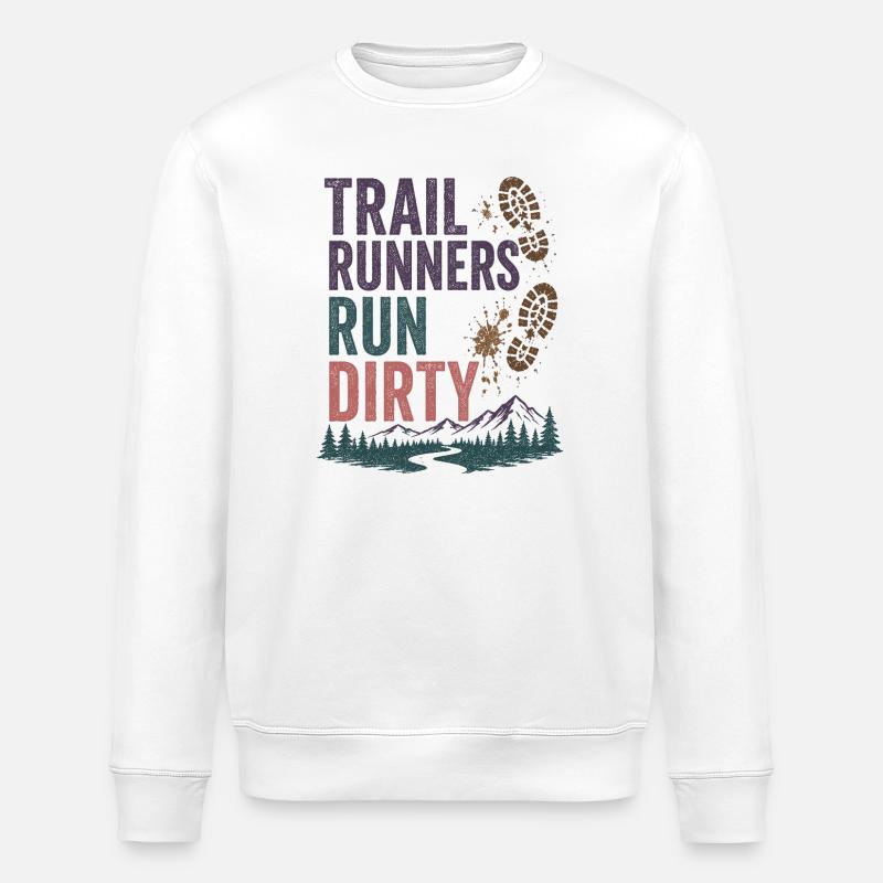 Trailrunner laufen schmutzig - Stanley/Stella Unisex Bio-Sweatshirt ROLLER - Weiß