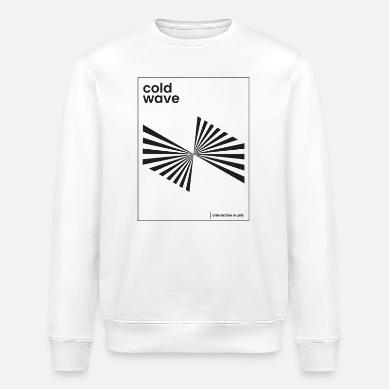 Design eines Cold-Wave-Musikplakats - Stanley/Stella Unisex Bio-Sweatshirt ROLLER - Weiß