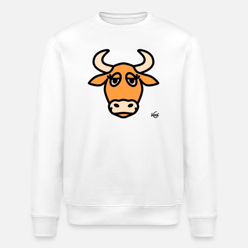 Stier groß - Stanley/Stella Unisex Bio-Sweatshirt ROLLER - Weiß