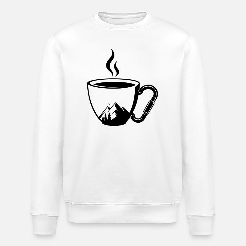 Kaffeetasse Karabiner Berge Outdoor - Stanley/Stella Unisex Bio-Sweatshirt ROLLER - Weiß