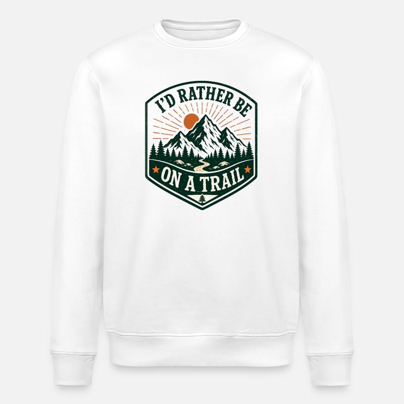 Je préfère être sur un sentier - Sweat bio ROLLER Stanley/Stella Unisexe - blanc