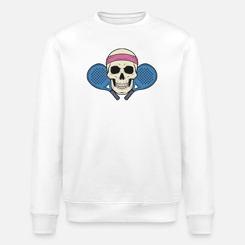 Padel Skull - Stanley/Stella Unisex Bio-Sweatshirt ROLLER - Weiß