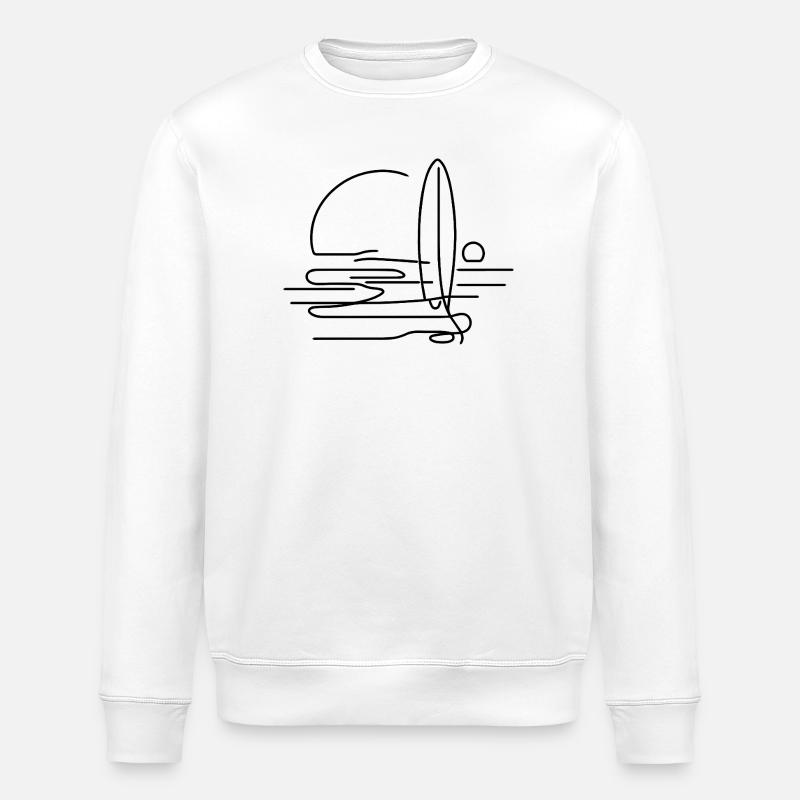 Croquis de surf - Sweat bio ROLLER Stanley/Stella Unisexe - blanc