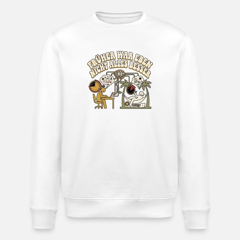 KI Liebhaber - Stanley/Stella Unisex Bio-Sweatshirt ROLLER - Weiß