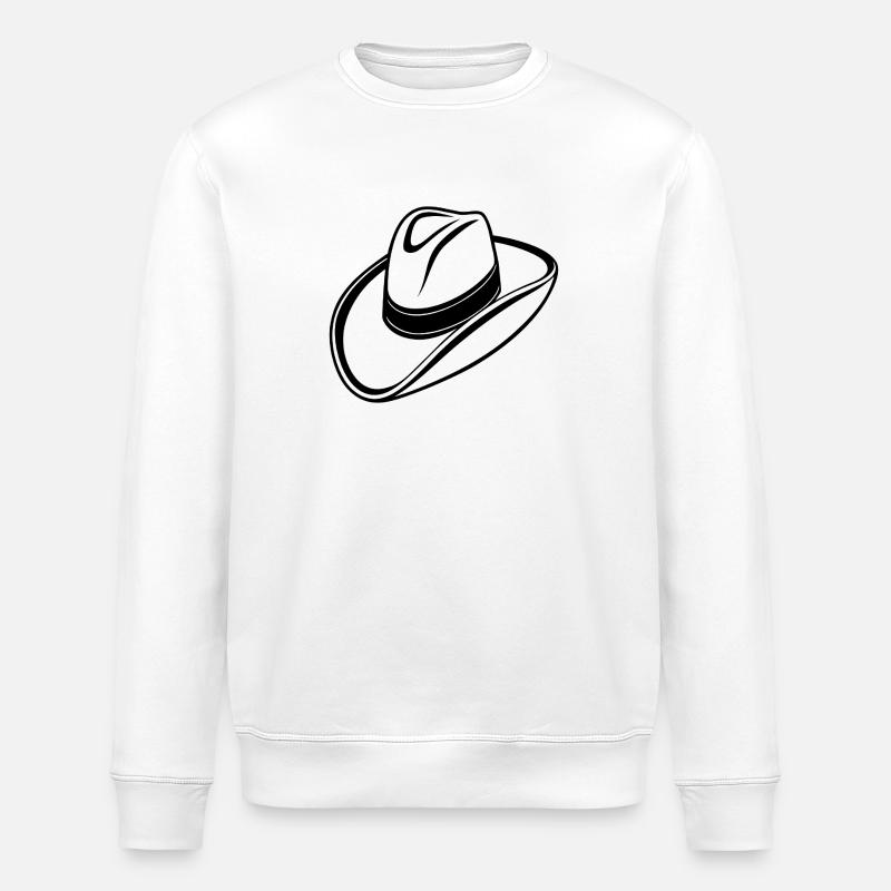Chapeau de cow-boy - Sweat bio ROLLER Stanley/Stella Unisexe - blanc