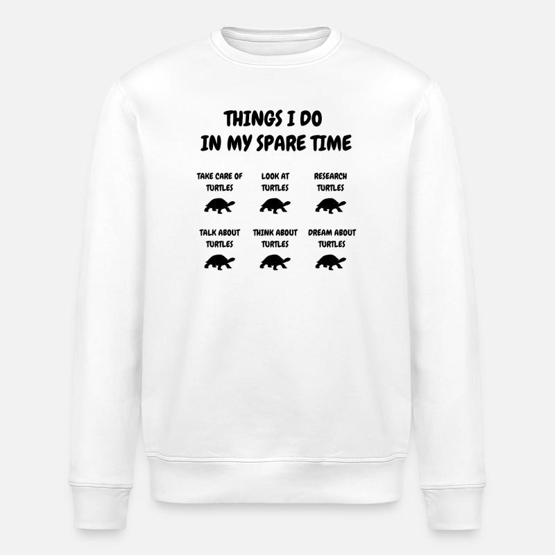 Obsessed with Turtles - Stanley/Stella ROLLER Unisex Organic Sweatshirt - white