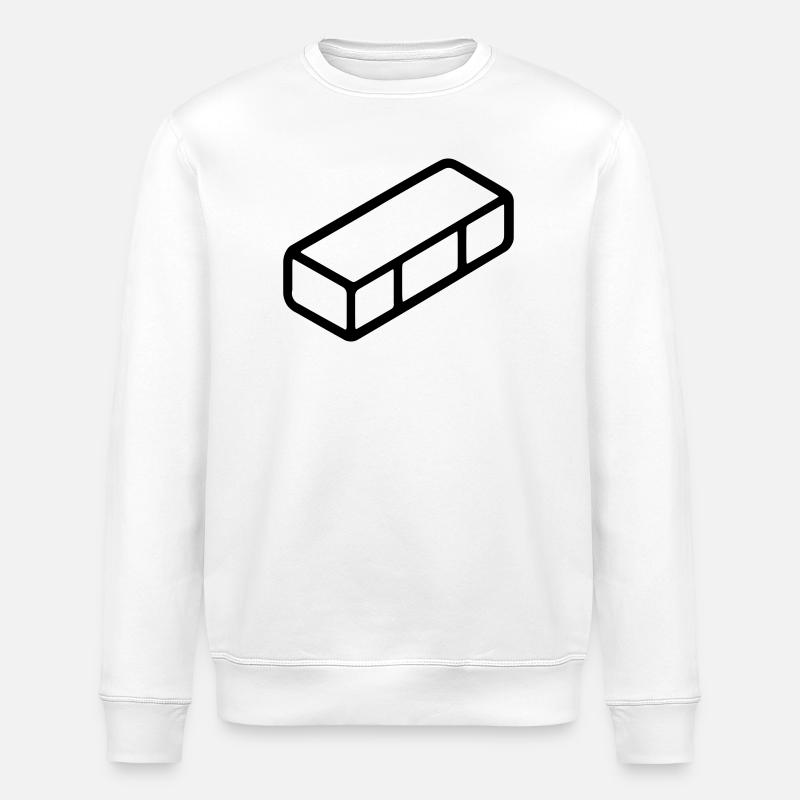 brique - Sweat bio ROLLER Stanley/Stella Unisexe - blanc