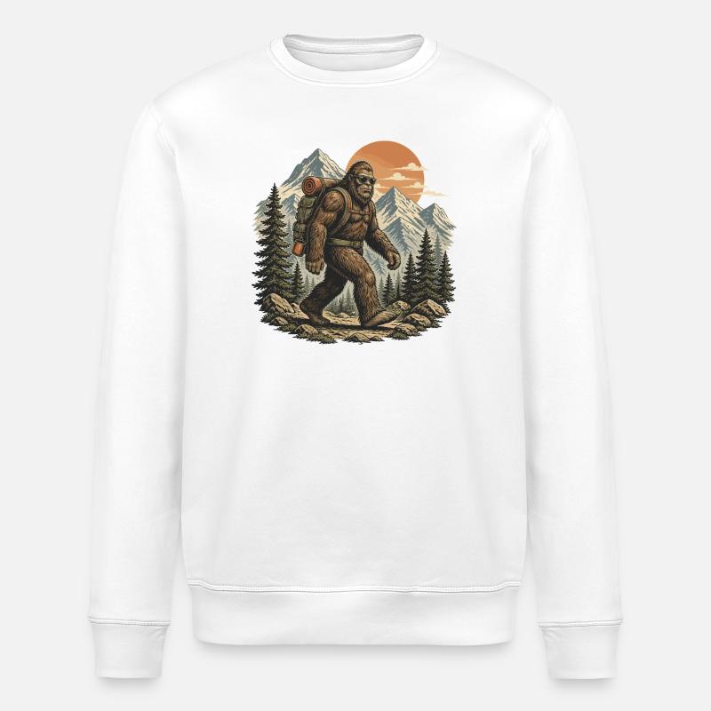 Bigfoot Berg Wanderer - Stanley/Stella Unisex Bio-Sweatshirt ROLLER - Weiß