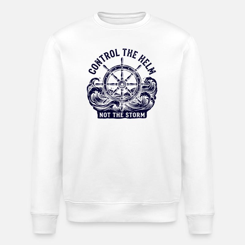 Kontrolliere den Helm - Stanley/Stella Unisex Bio-Sweatshirt ROLLER - Weiß