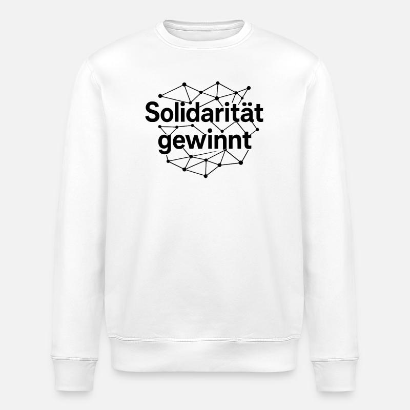 Solidarität Gewinnt Statement Spruch - Stanley/Stella Unisex Bio-Sweatshirt ROLLER - Weiß