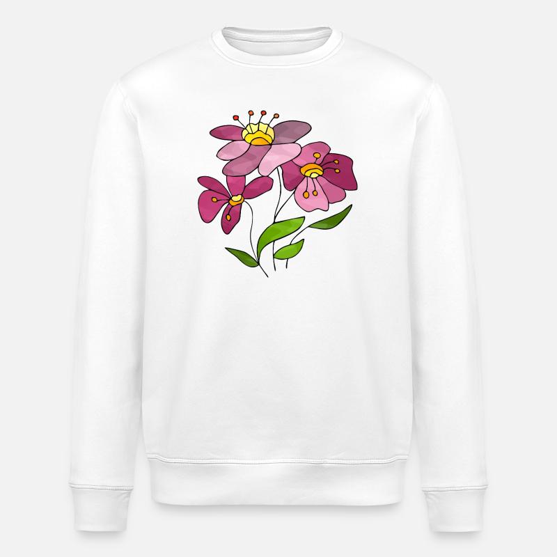 Fleur - Sweat bio ROLLER Stanley/Stella Unisexe - blanc