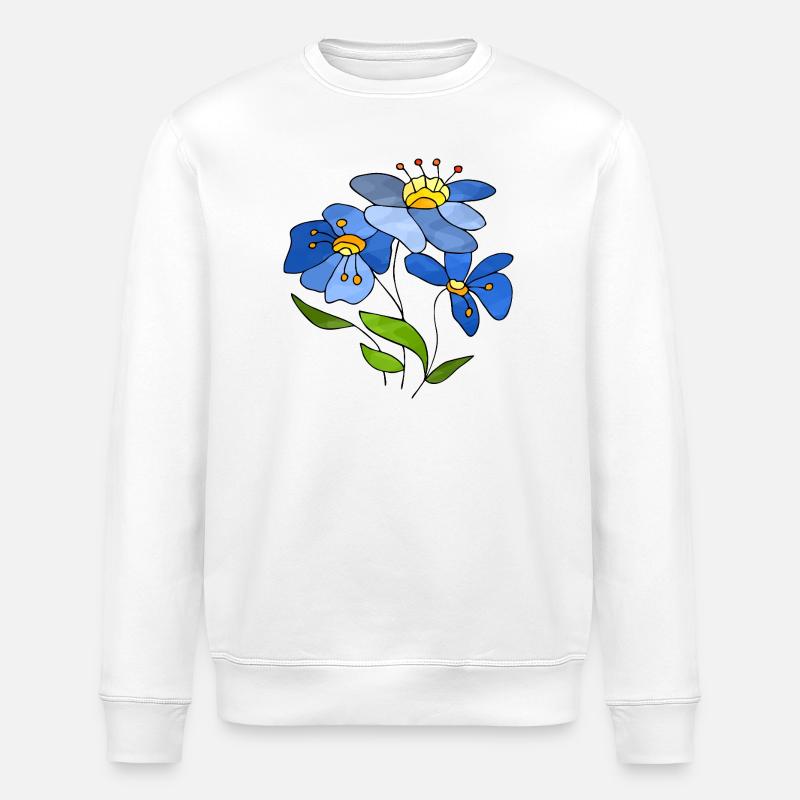 Blumen - Stanley/Stella Unisex Bio-Sweatshirt ROLLER - Weiß