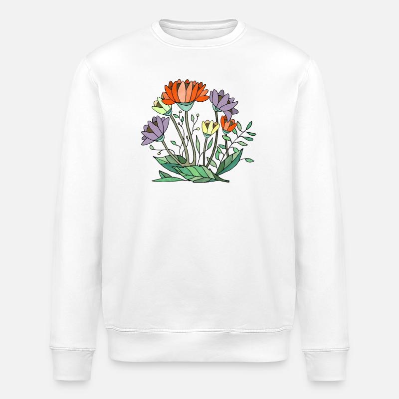 Fleur - Sweat bio ROLLER Stanley/Stella Unisexe - blanc