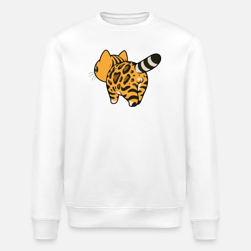 Leopard pattern converter - Stanley/Stella ROLLER Unisex Organic Sweatshirt - white