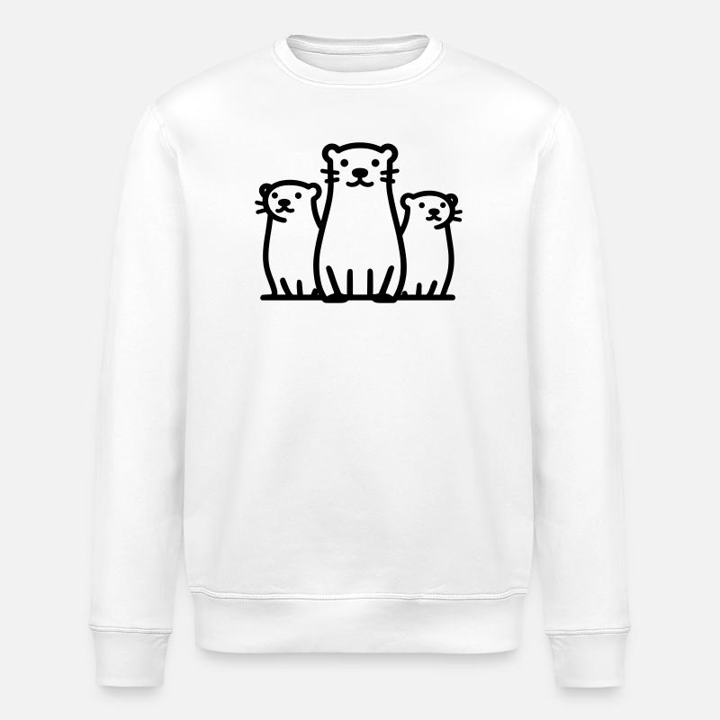 loutre - Sweat bio ROLLER Stanley/Stella Unisexe - blanc
