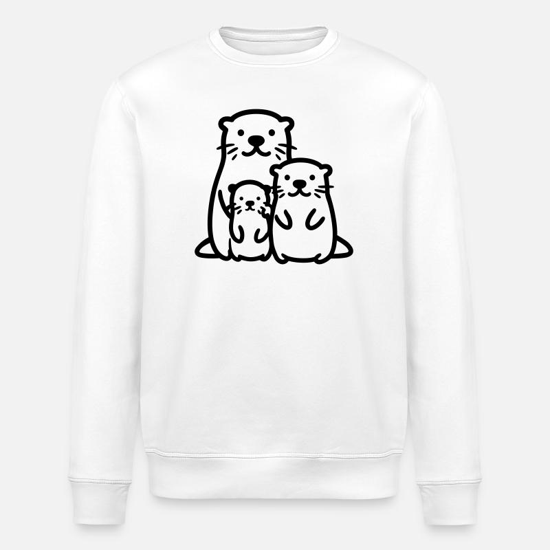 Loutre - Sweat bio ROLLER Stanley/Stella Unisexe - blanc