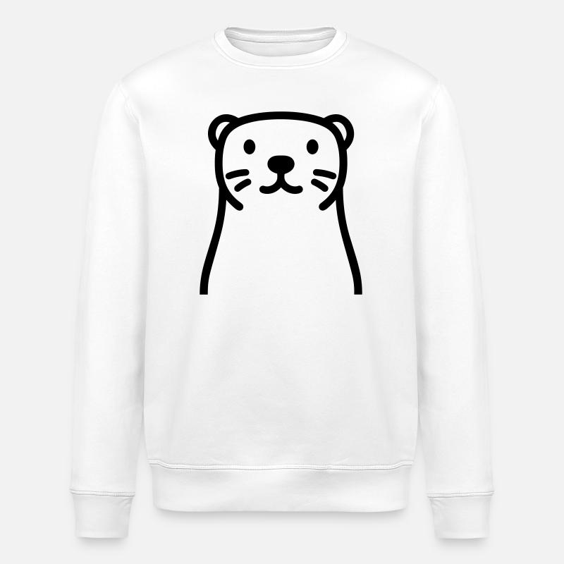 loutre - Sweat bio ROLLER Stanley/Stella Unisexe - blanc