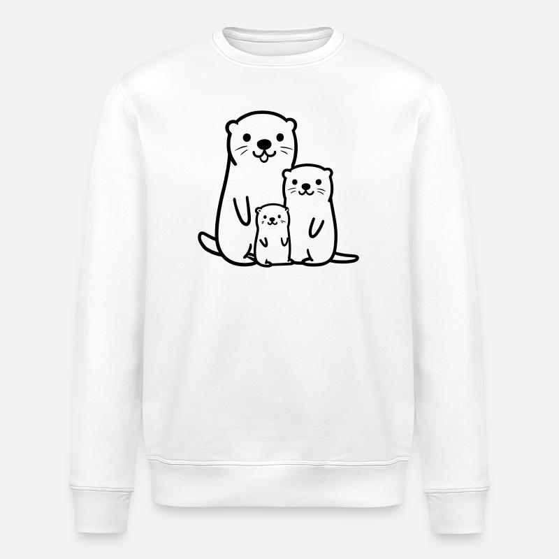 Loutre - Sweat bio ROLLER Stanley/Stella Unisexe - blanc