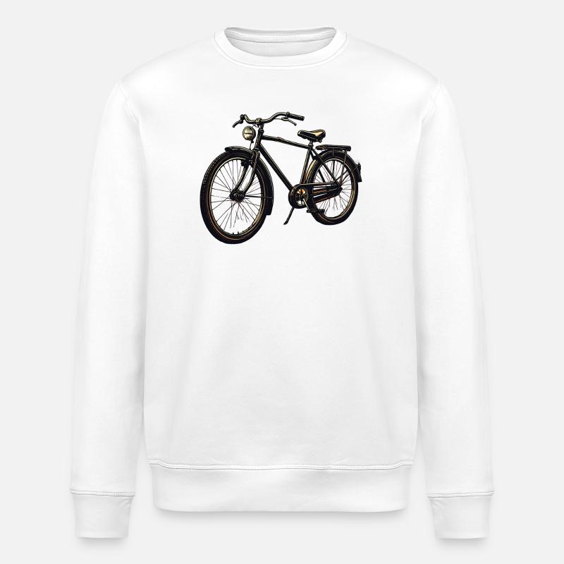 Silhouette de vélo rétro - Sweat bio ROLLER Stanley/Stella Unisexe - blanc