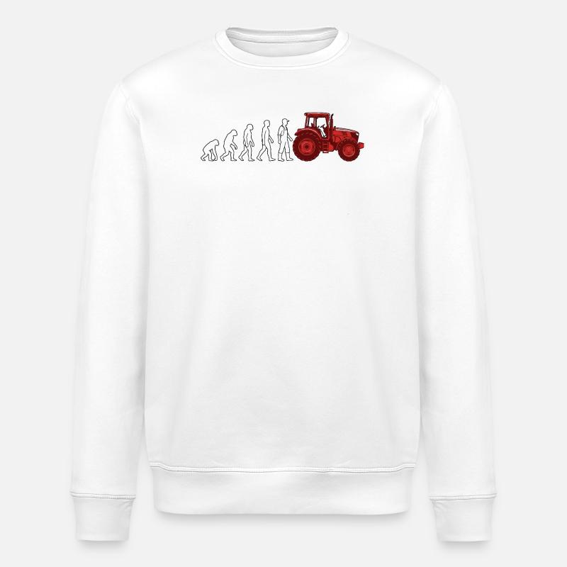 Evolution Farmer Farmer Traktor - Stanley/Stella Unisex Bio-Sweatshirt ROLLER - Weiß