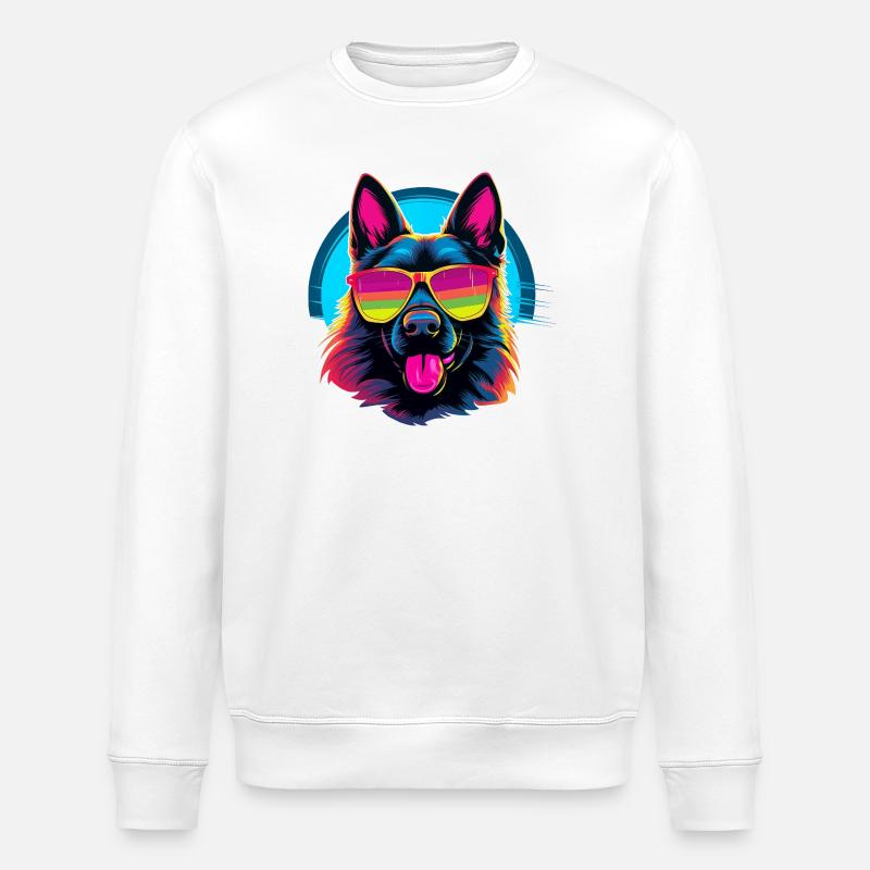 Schäferhund LGBTQ+ - Stanley/Stella Unisex Bio-Sweatshirt ROLLER - Weiß
