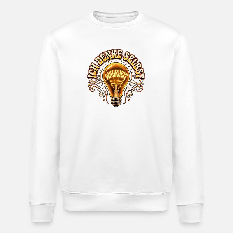 Je pense pour moi-même - Sweat bio ROLLER Stanley/Stella Unisexe - blanc