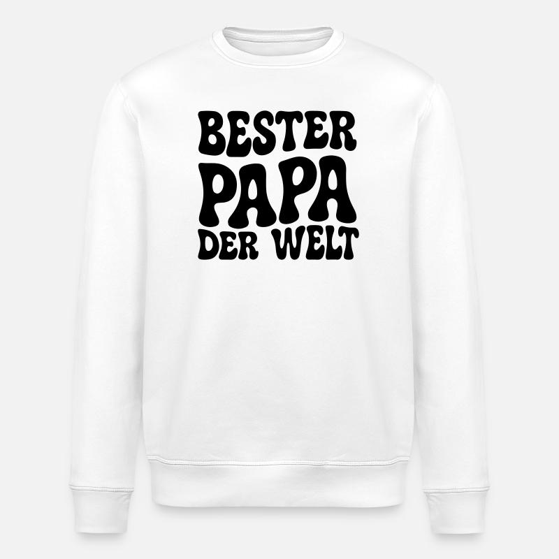 Bester Papa der Welt - Stanley/Stella Unisex Bio-Sweatshirt ROLLER - Weiß