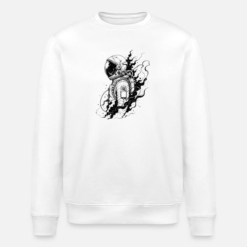 Astronaut between stardust and eternity - Stanley/Stella ROLLER Unisex Organic Sweatshirt - white