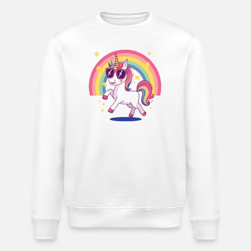 Licorne - Sweat bio ROLLER Stanley/Stella Unisexe - blanc