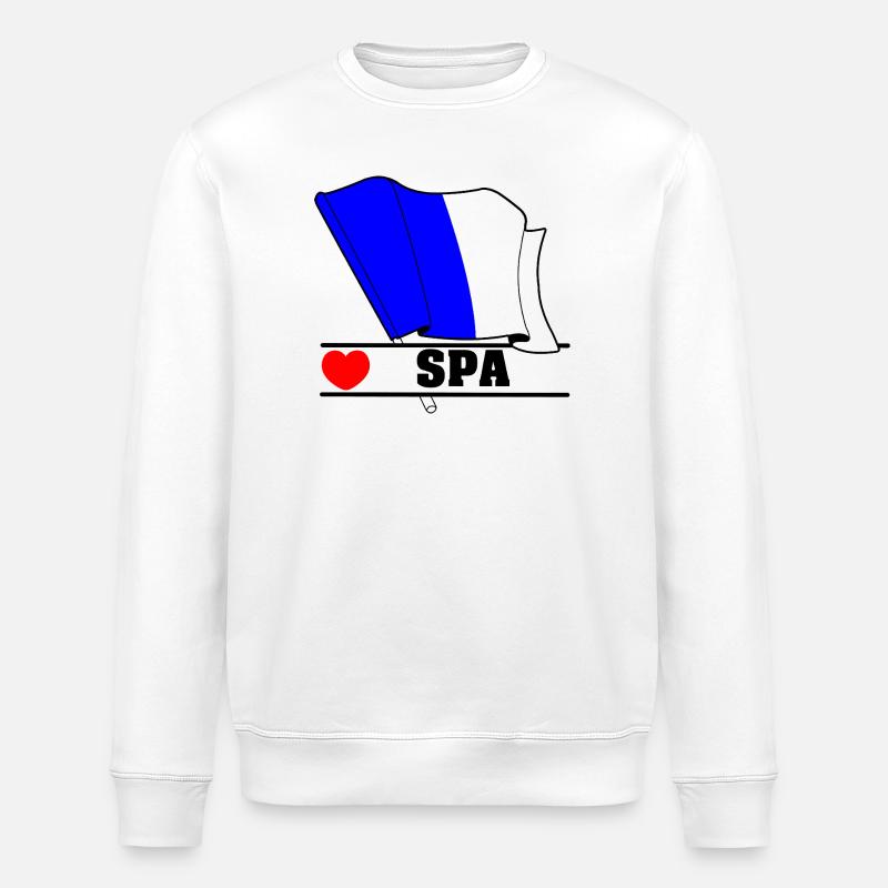 Love Spa Belgien - Stanley/Stella Unisex Bio-Sweatshirt ROLLER - Weiß