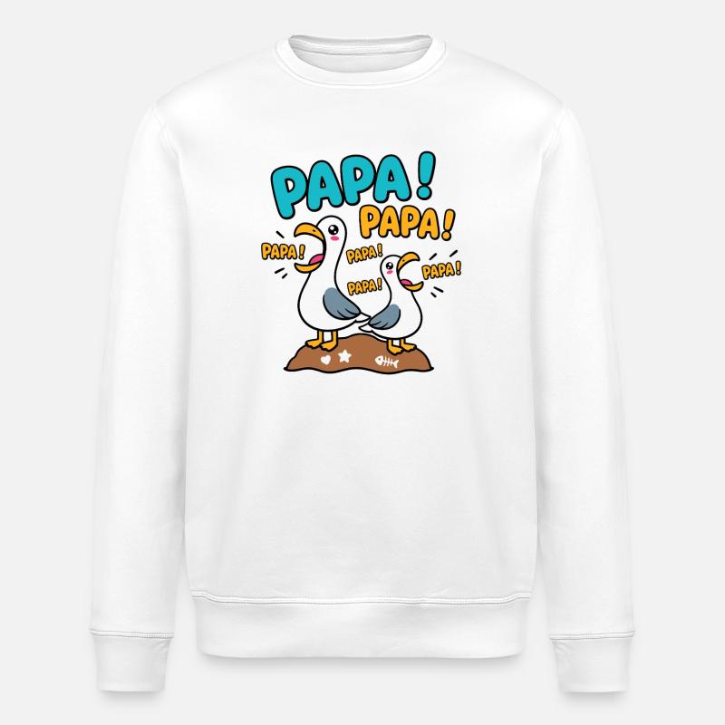 PAPA MÖWE - Stanley/Stella Unisex Bio-Sweatshirt ROLLER - Weiß