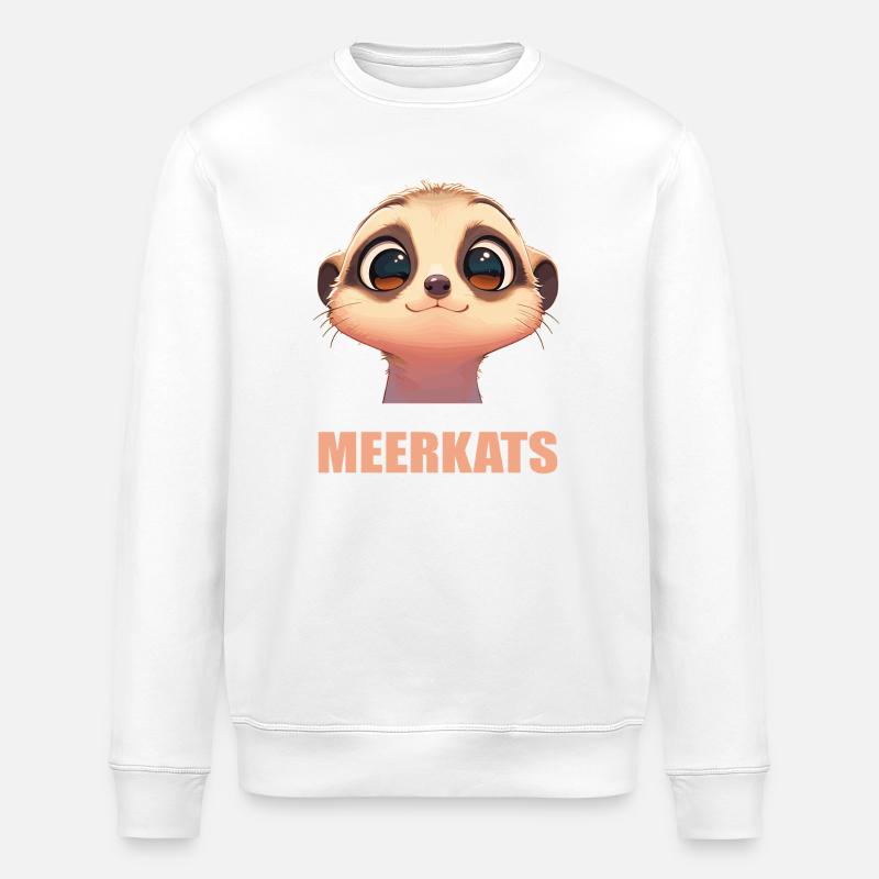 Meerkat Erdmännchen - Stanley/Stella Unisex Bio-Sweatshirt ROLLER - Weiß
