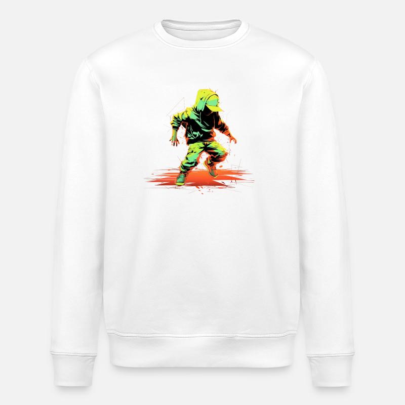 Breakdance Steamwave - Stanley/Stella Unisex Bio-Sweatshirt ROLLER - Weiß