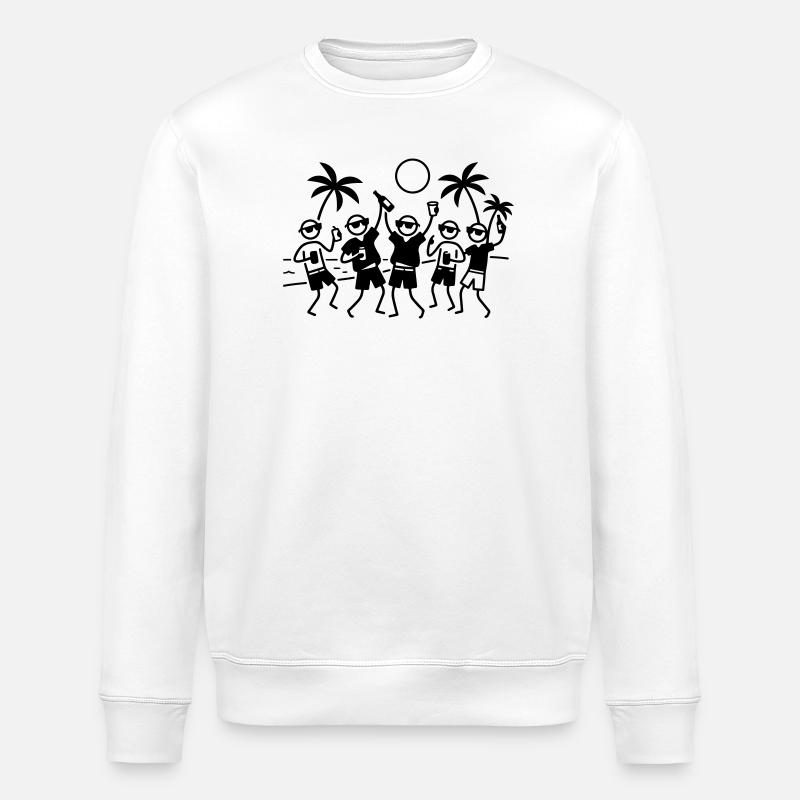 Party Group Beach - Stanley/Stella ROLLER Unisex Organic Sweatshirt - white