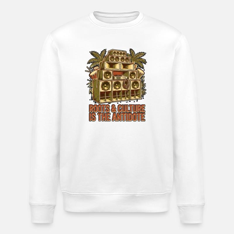 L’antidote, c’est les Racines - Sweat bio ROLLER Stanley/Stella Unisexe - blanc
