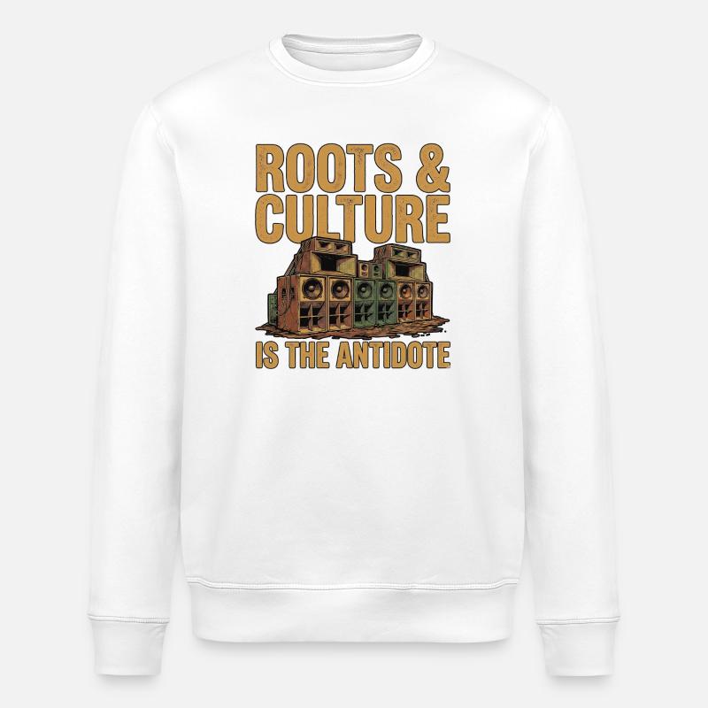Les racines sont l’antidote - Sweat bio ROLLER Stanley/Stella Unisexe - blanc