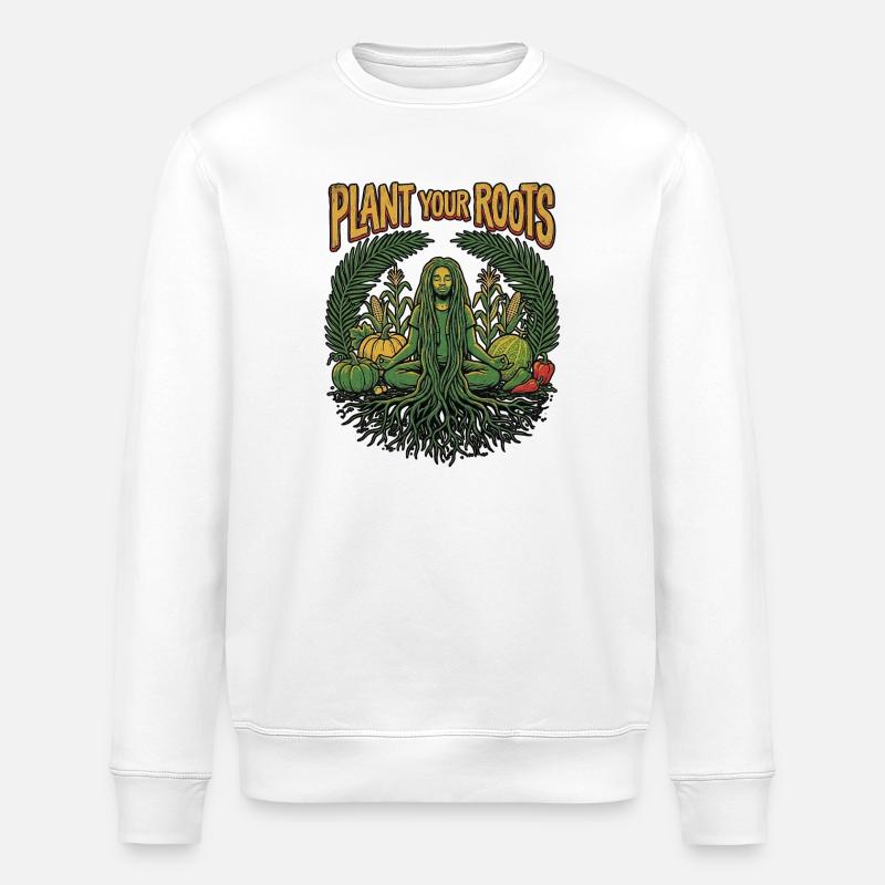 Plant Your Mind - Stanley/Stella Unisex Bio-Sweatshirt ROLLER - Weiß